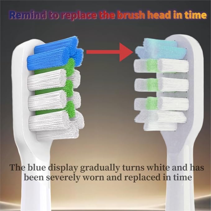 6 White Brush Heads.