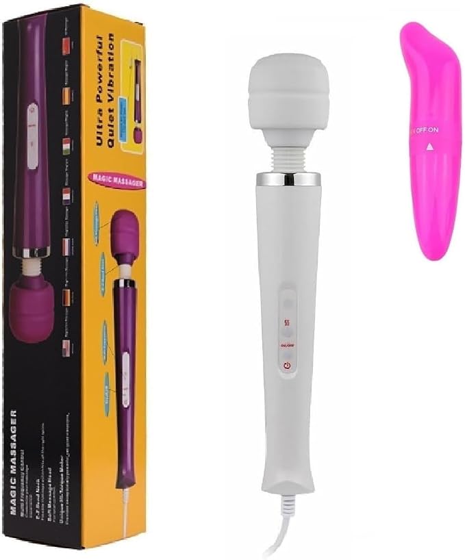 White Big and Pink Massage Tool