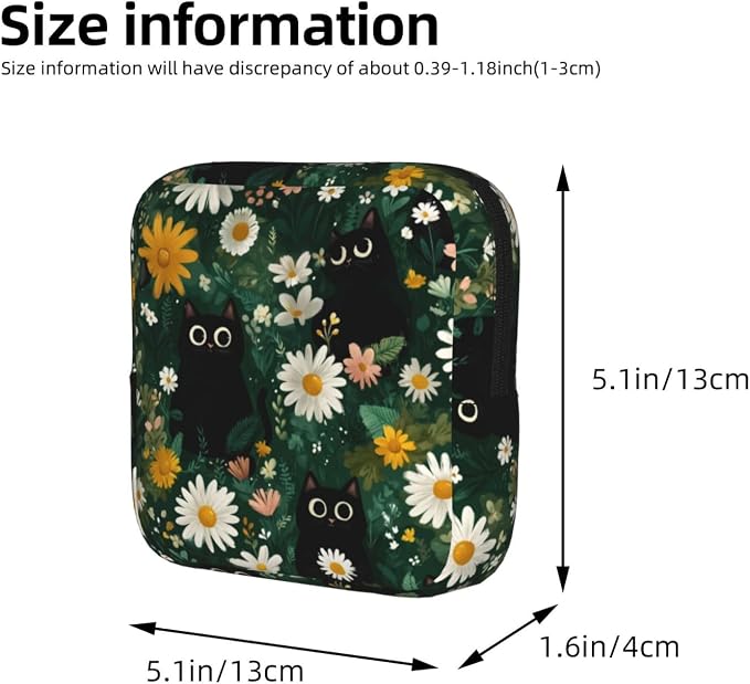 Black Cat Floral Green