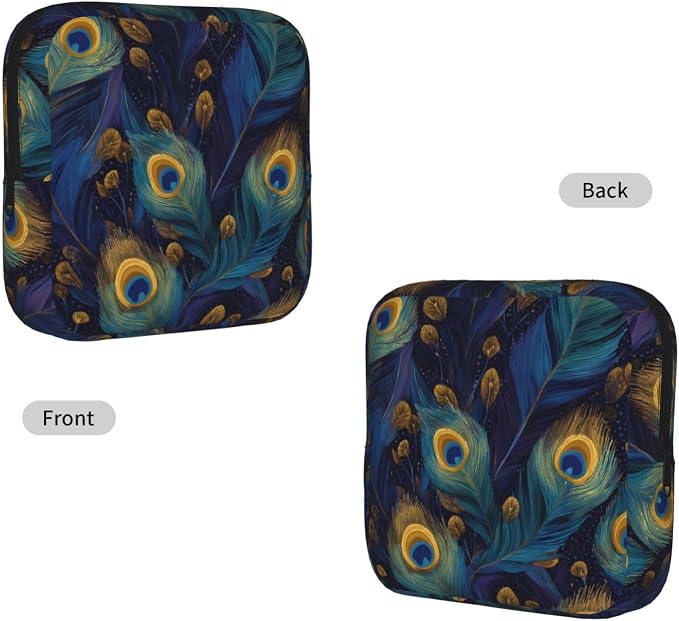 Peacock Feather Teal Gold Blue