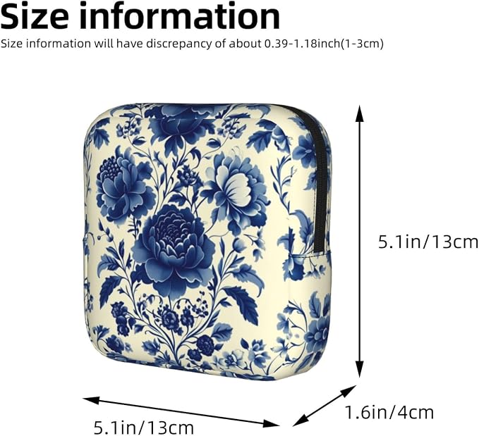 Elegant Blue White Porcelain Peony