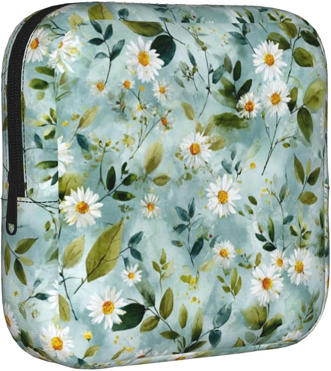 White Floral Green Blue Boho