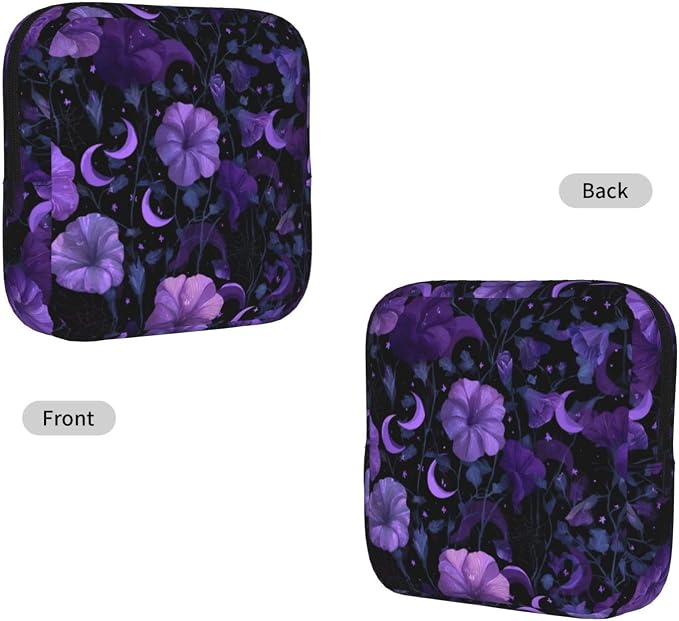 Purple Floral Moon Black