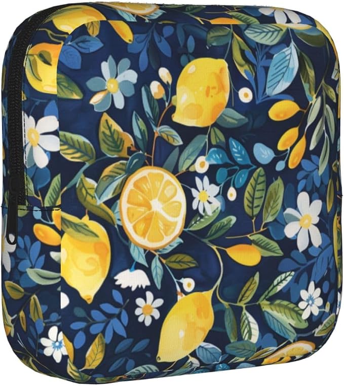 Lemon Floral Navy Blue