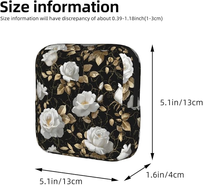 White Rose Gold Leaf Black