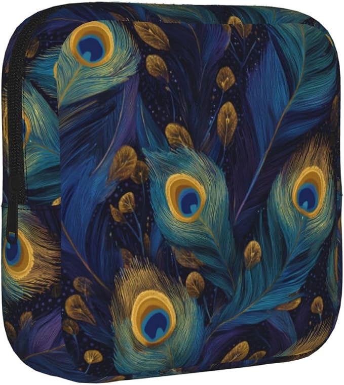 Peacock Feather Teal Gold Blue
