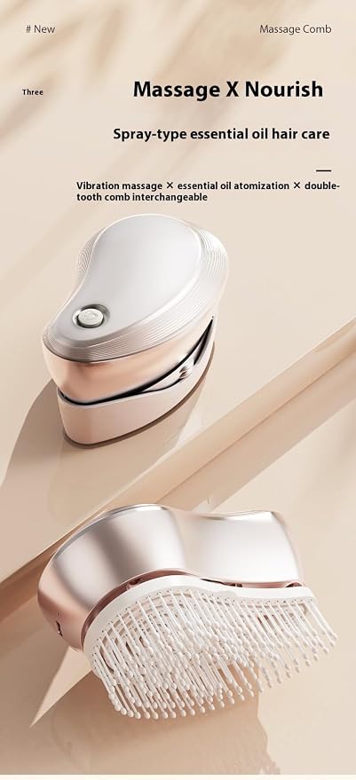 Vibrating Hair Brush With Mist Spray