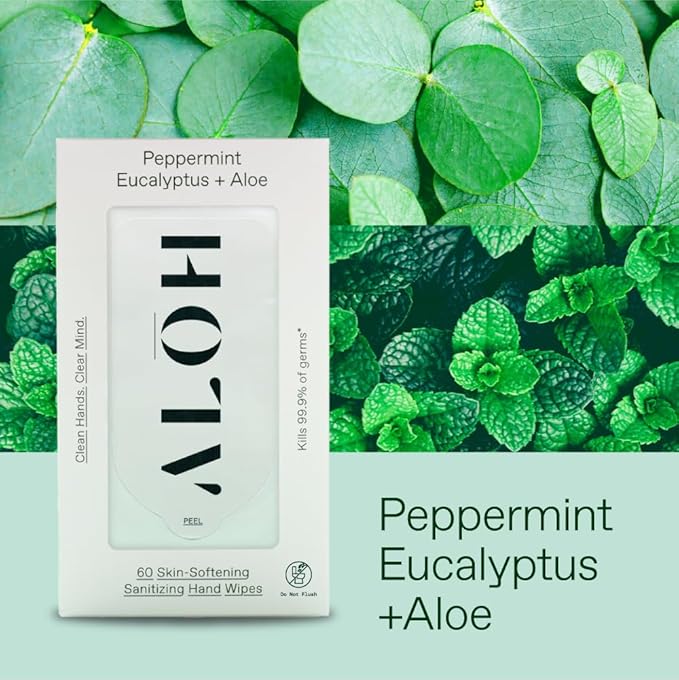 Peppermint Eucalyptus 3 pack 20ct Wipes (60 wipes)