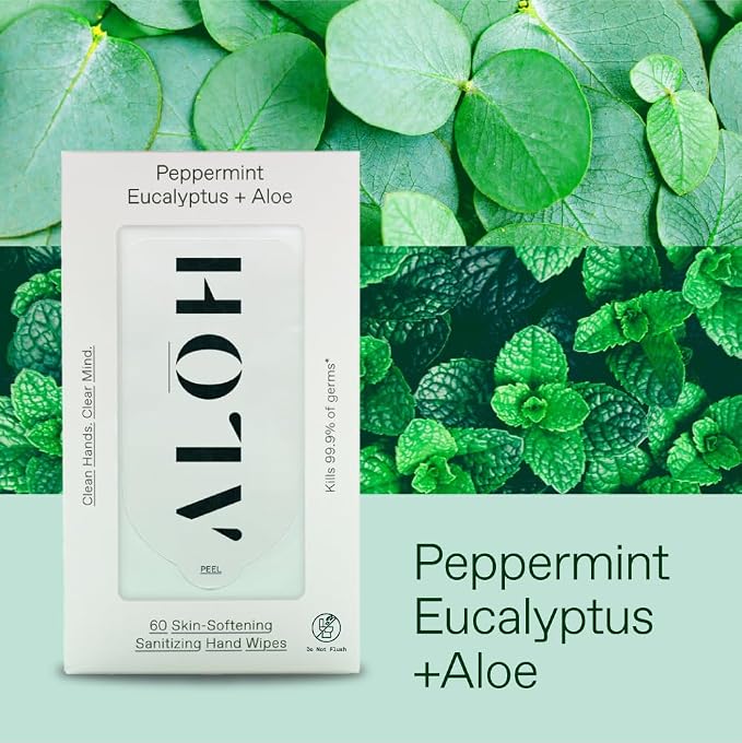 Peppermint Eucalyptus 6 pack 20ct Wipes (120 wipes)
