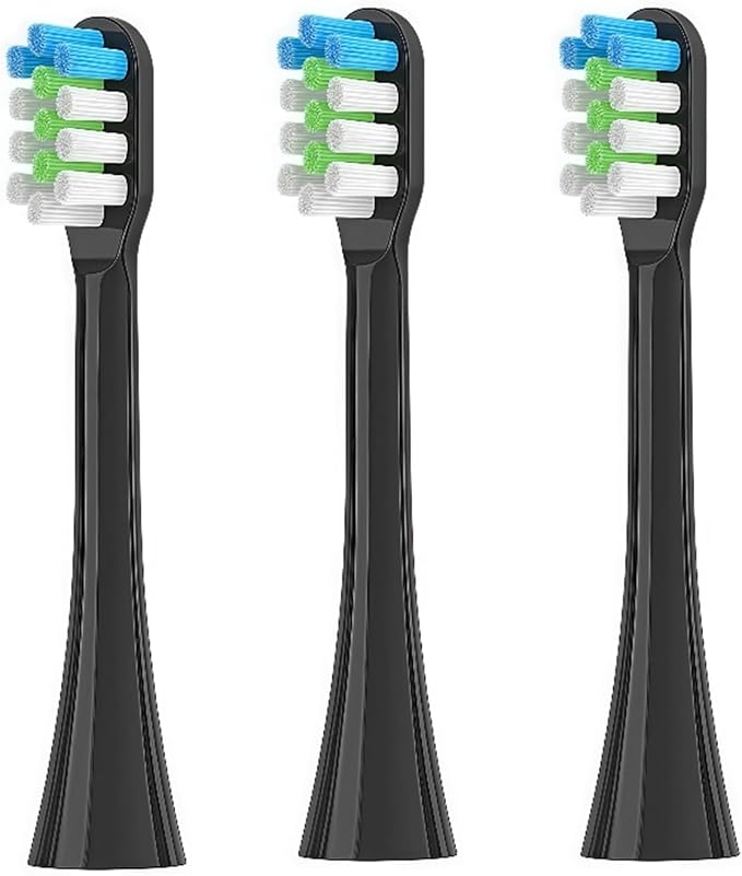 3 Black Brush Heads