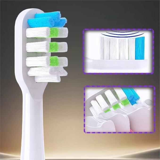 6 White Brush Heads.