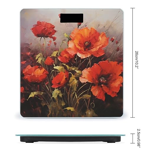 Oil Painting Red Flower