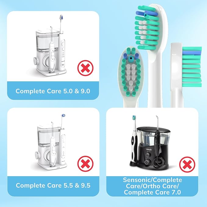 6p White Handle With Blue Bristles