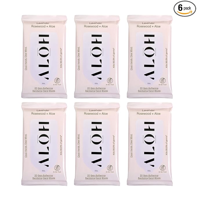 Lavender Rosewood 6 pack 20ct Wipes (120 wipes)