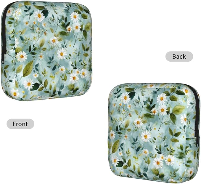 White Floral Green Blue Boho