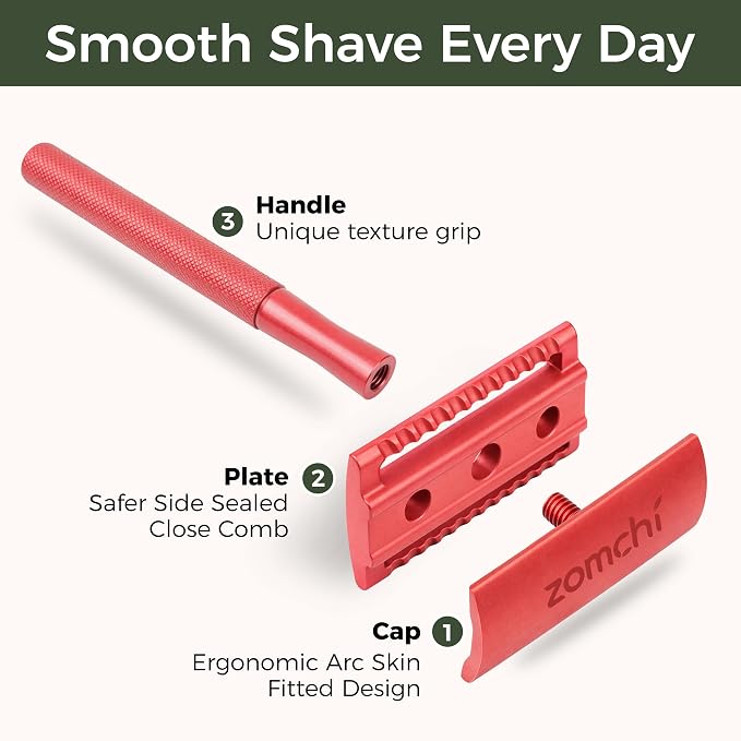 Light Coral Razor with Stand