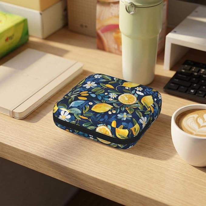 Lemon Floral Navy Blue
