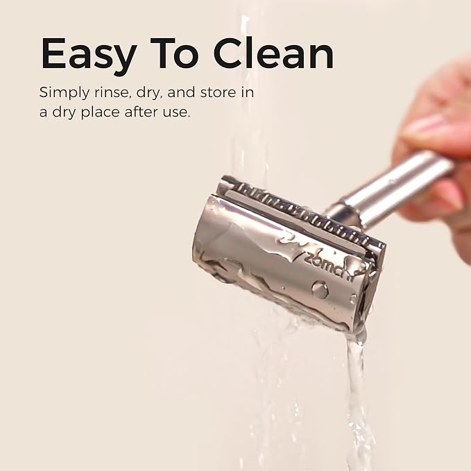 Matte Silver Razor with Stand