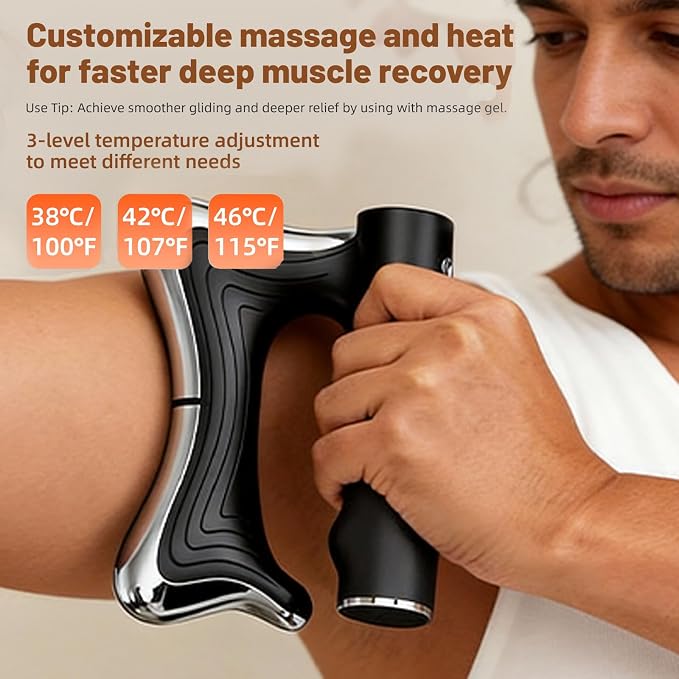 Heated Muscle Scraper With Pouch & Oil