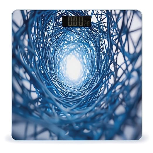 Blue Wire Tunnel Abstract