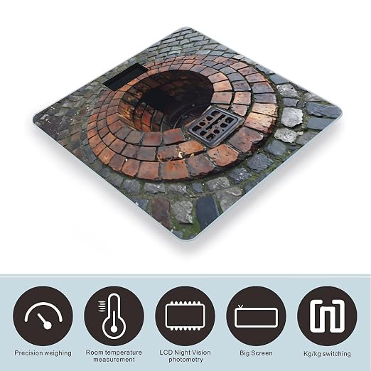 Circular Brick Drain With Metal Grate
