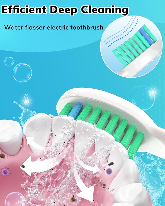 6p White Handle With Blue Bristles