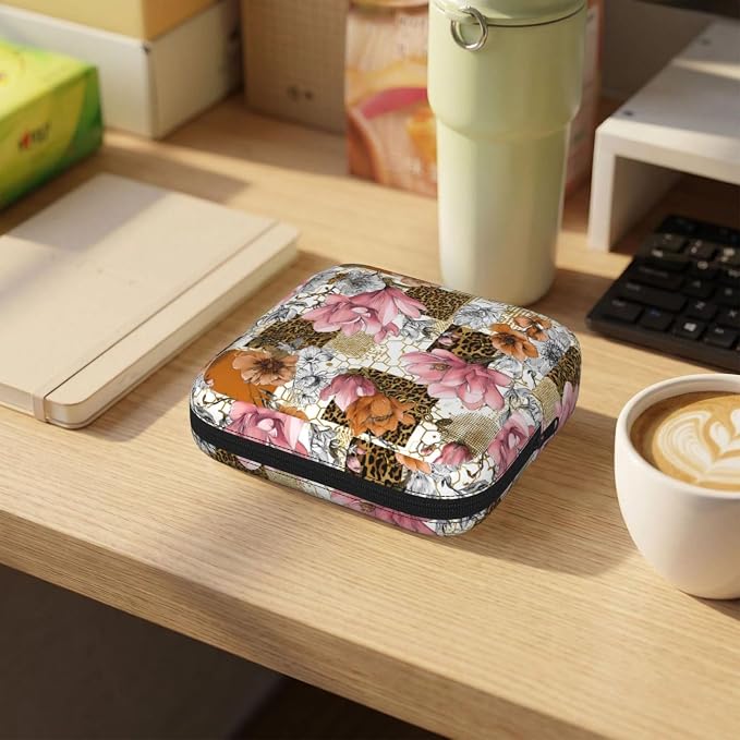 Pink Leopard Print Floral Gold