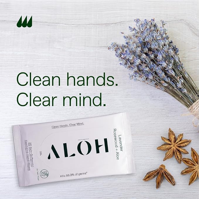 Lavender Rosewood 6 pack 20ct Wipes (120 wipes)