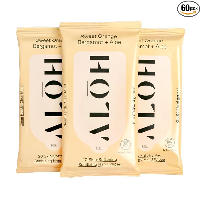 Sweet Orange Bergamot 3 pack 20ct Wipes (60 wipes)