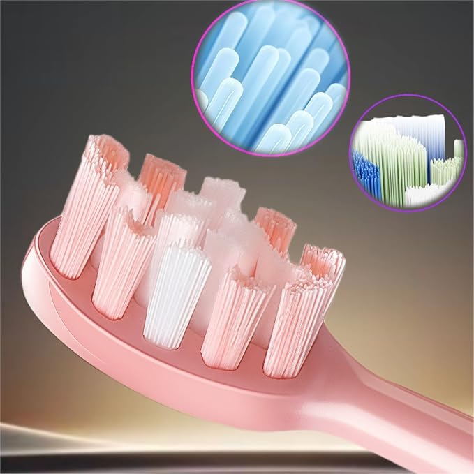 8pcs Black Toothbrush Heads
