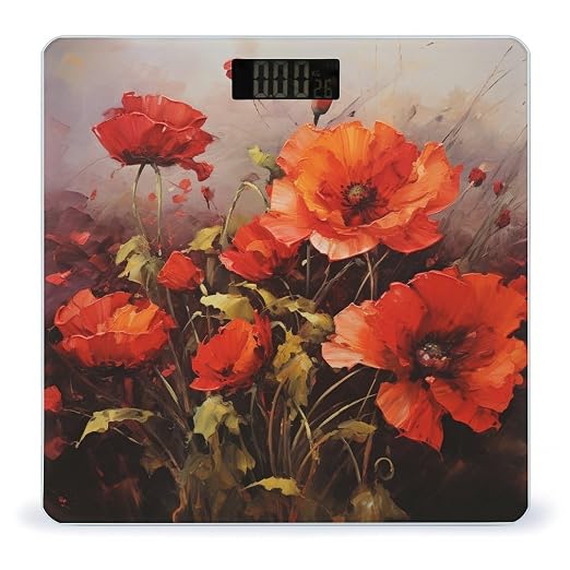 Oil Painting Red Flower