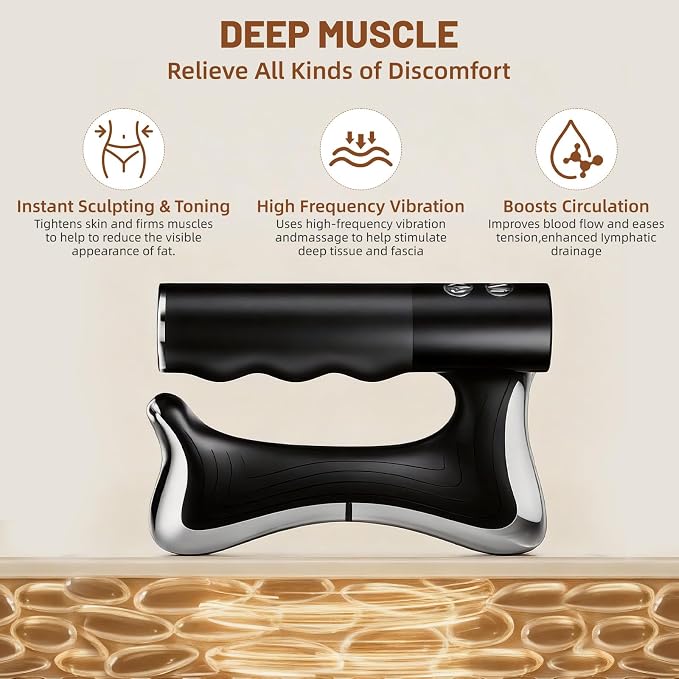 Heated Muscle Scraper With Pouch & Oil