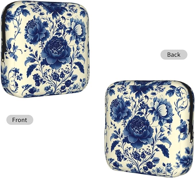Elegant Blue White Porcelain Peony
