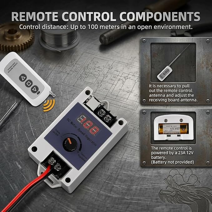 12v Motor+power +Remote Control
