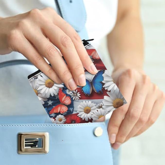 Daisy Butterfly American Flag