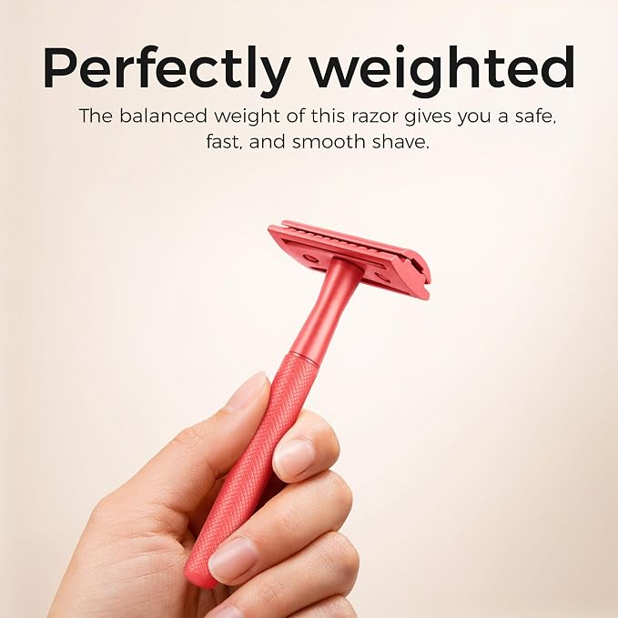 Light Coral Razor with Stand