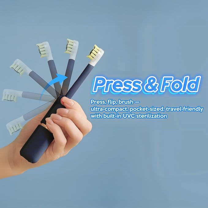 Grey Foldable Travel Whitening