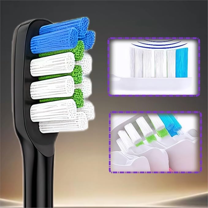 6 Black Brush Heads