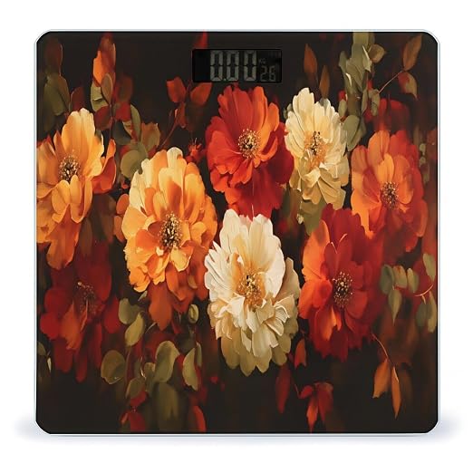 Floral Orange Red White Roses