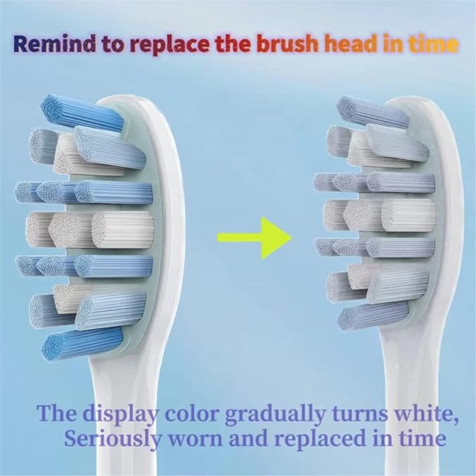 4 White Toothbrush Heads