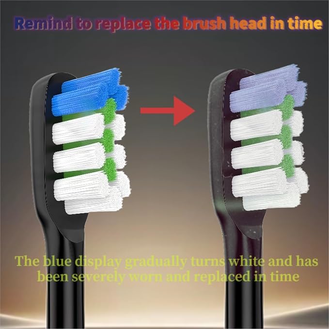 6 Black Brush Heads