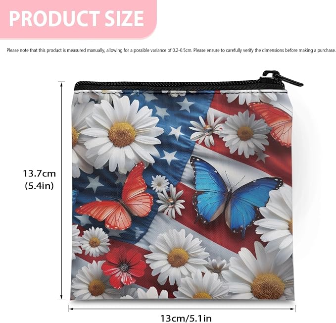 Daisy Butterfly American Flag