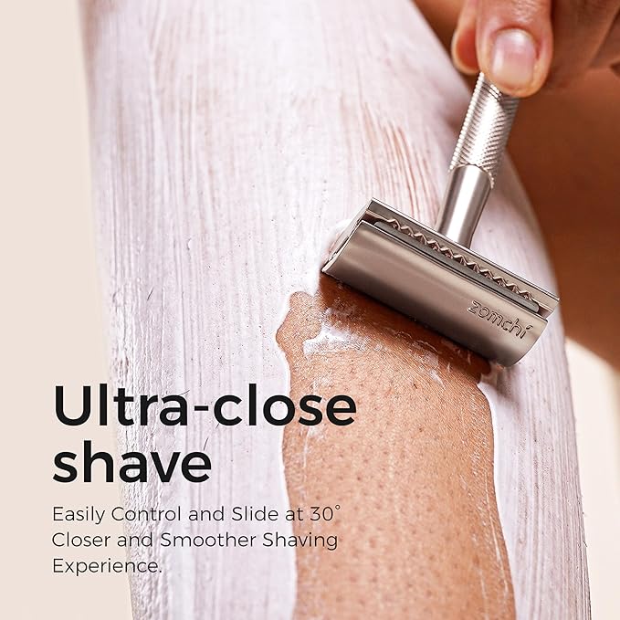 Matte Silver Razor with Stand