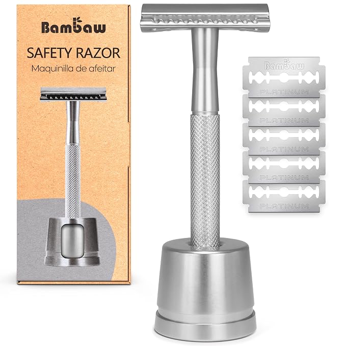 Silver Razor with Stand