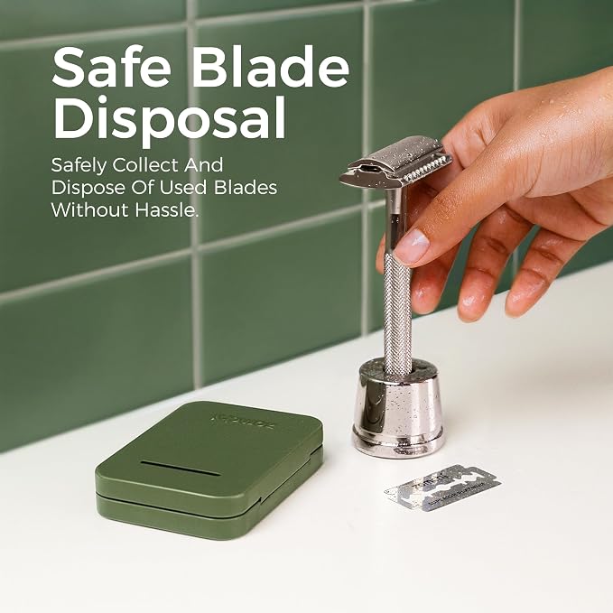 Matte Silver Razor with Stand