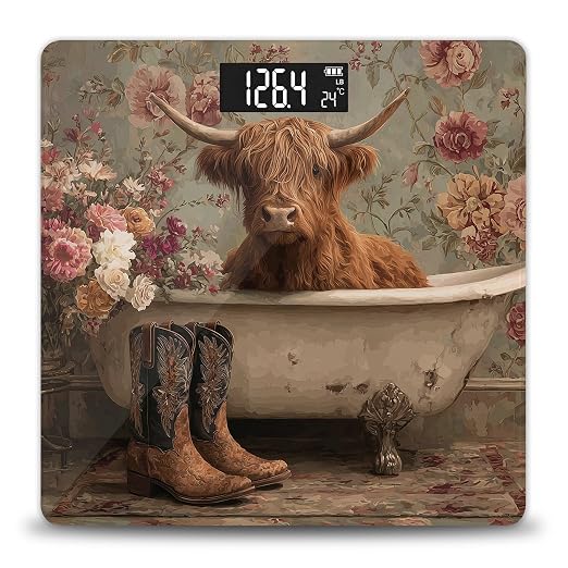 Bathtub Highland Cow Flowers