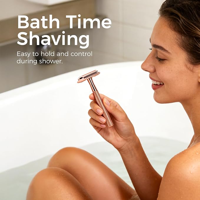 Rose Gold Razor with Stand
