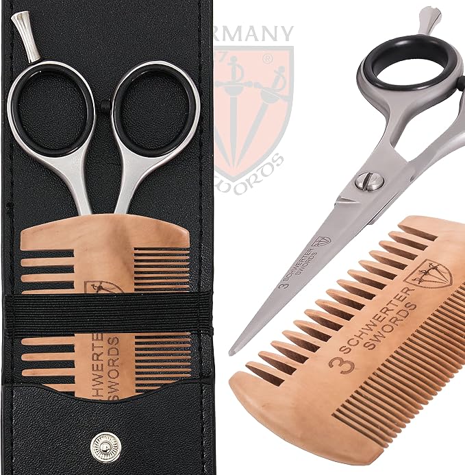 Beard / Mustache Scissors With Comb