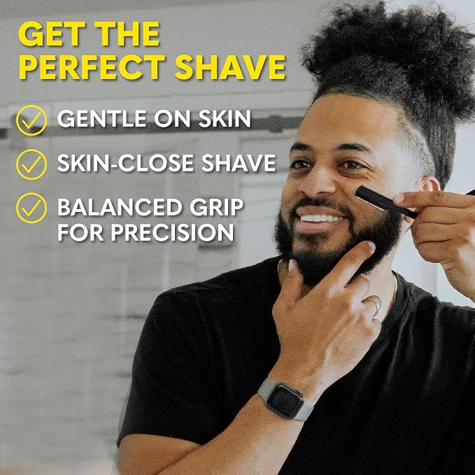Premium Black Straight Razor